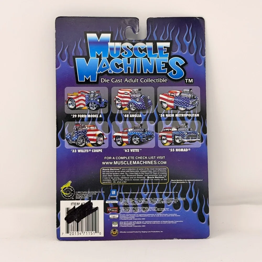 Muscle Machines '33‎ Ford Coupe 1:64 Die Cast Patriotic Stars & Stripes 03-42